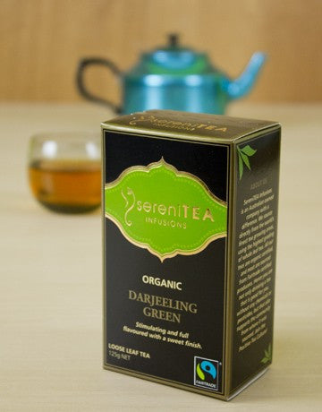 SereniTEA Infusions Darjeeling Green Loose Leaf Tea 125g in Box